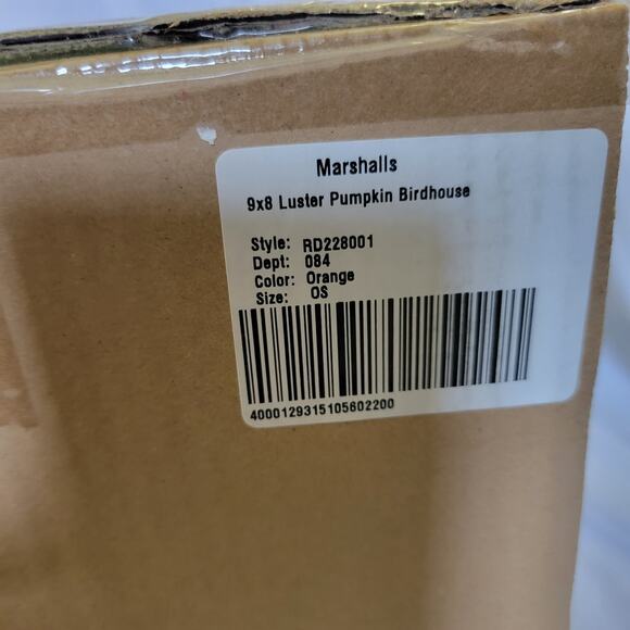 Rae Dunn Orange Iridescent Luster Pumpkin Birdhouse Fall Autumn Halloween Decor - Picture 10 of 12